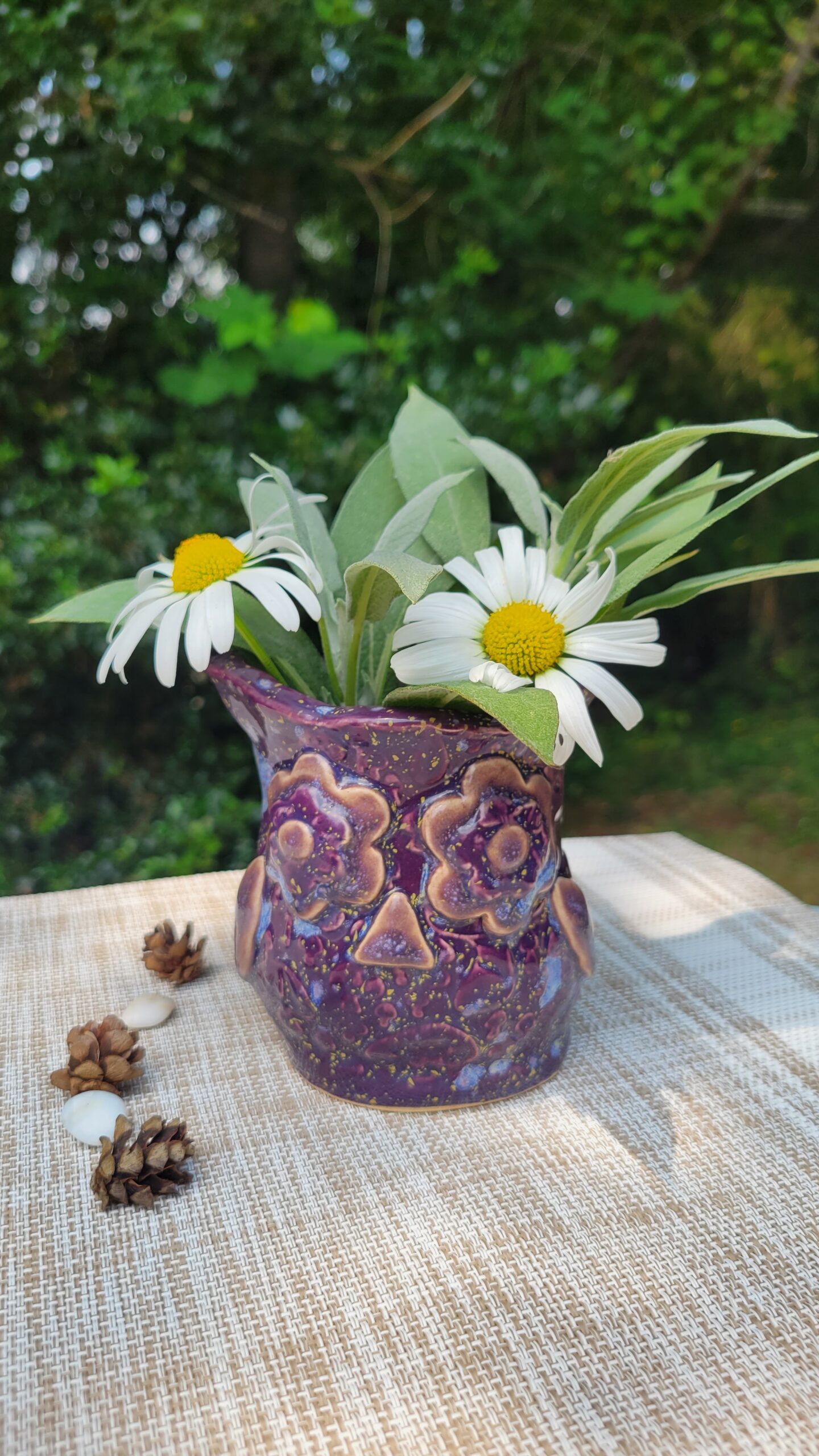 Purple Owl Vase