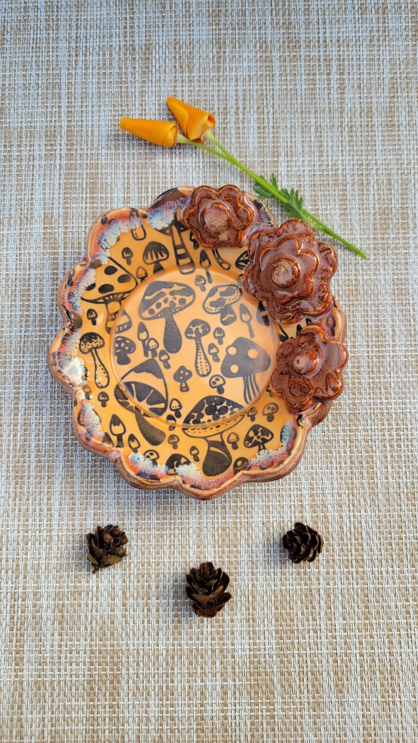Orange Mushroom Bowl