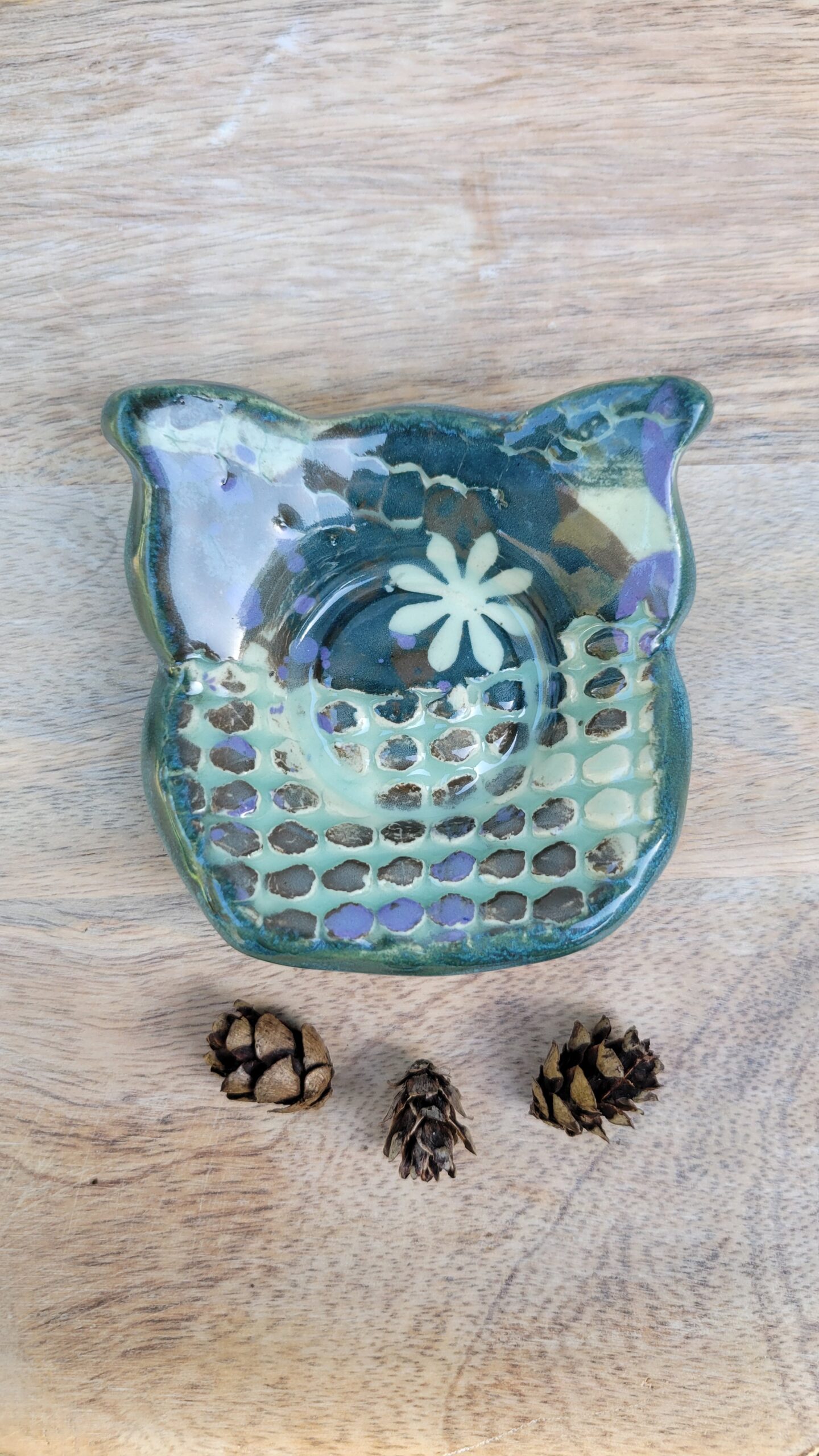 Monoprinting Mini Owl Dish